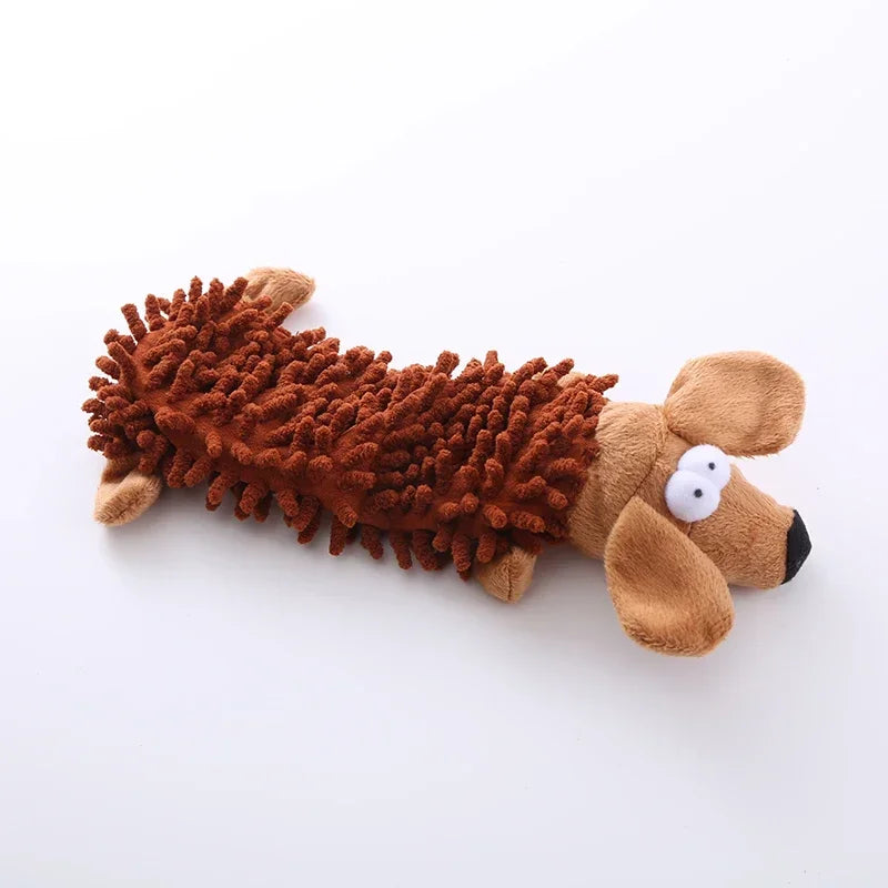 Pet Dog Toy Sound Plush Toy Squeak Toys Mop Fur Shell Frog Hippo Teeth Grinding Supplies Игрушки Для Собак