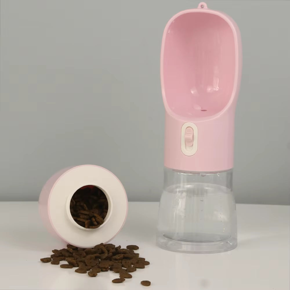 2In1 Portable Dog Water Bottle with Food Container for Large Small Pet Cat Water Feeder Bowl Water Dispenser Chihuahua Supplies