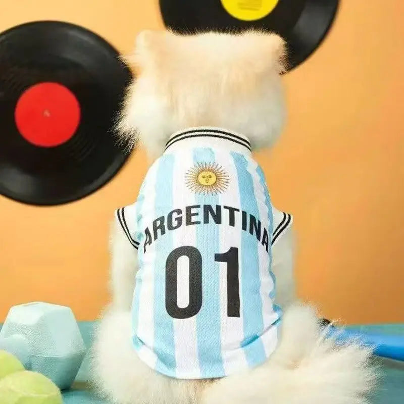 Dog Football Uniform Large Dog Jersey Basketball Clothing Puppy T-Shirts Summer Pet Cat Shirtsmesh Breathable Dog Sport Clothes